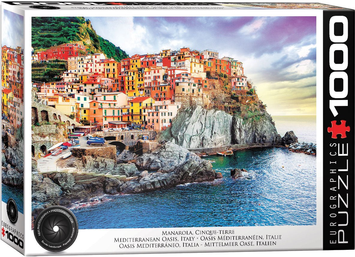 Eurographics Puzzle 1000 - Pcs Manarola Cinque Terre Italy Mediterranean Oasis 6000 - 0786 - Colorland Toys