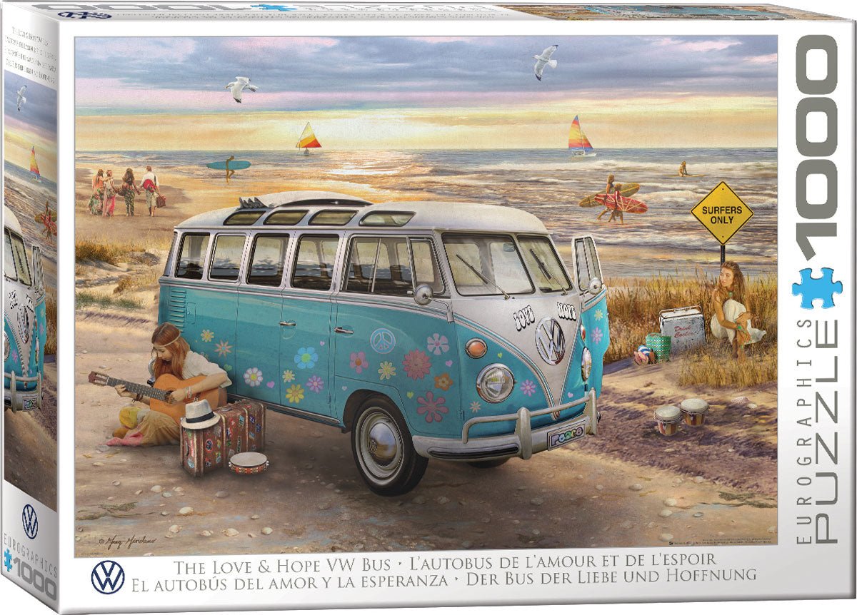 Eurographics Puzzle 1000 - Pcs The Love & Hope VW Bus 6000 - 5310 - Colorland Toys
