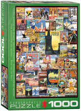 Eurographics Puzzle 1000 - Pcs Travel Around The World Vintage Posters 6000 - 0755 - Colorland Toys