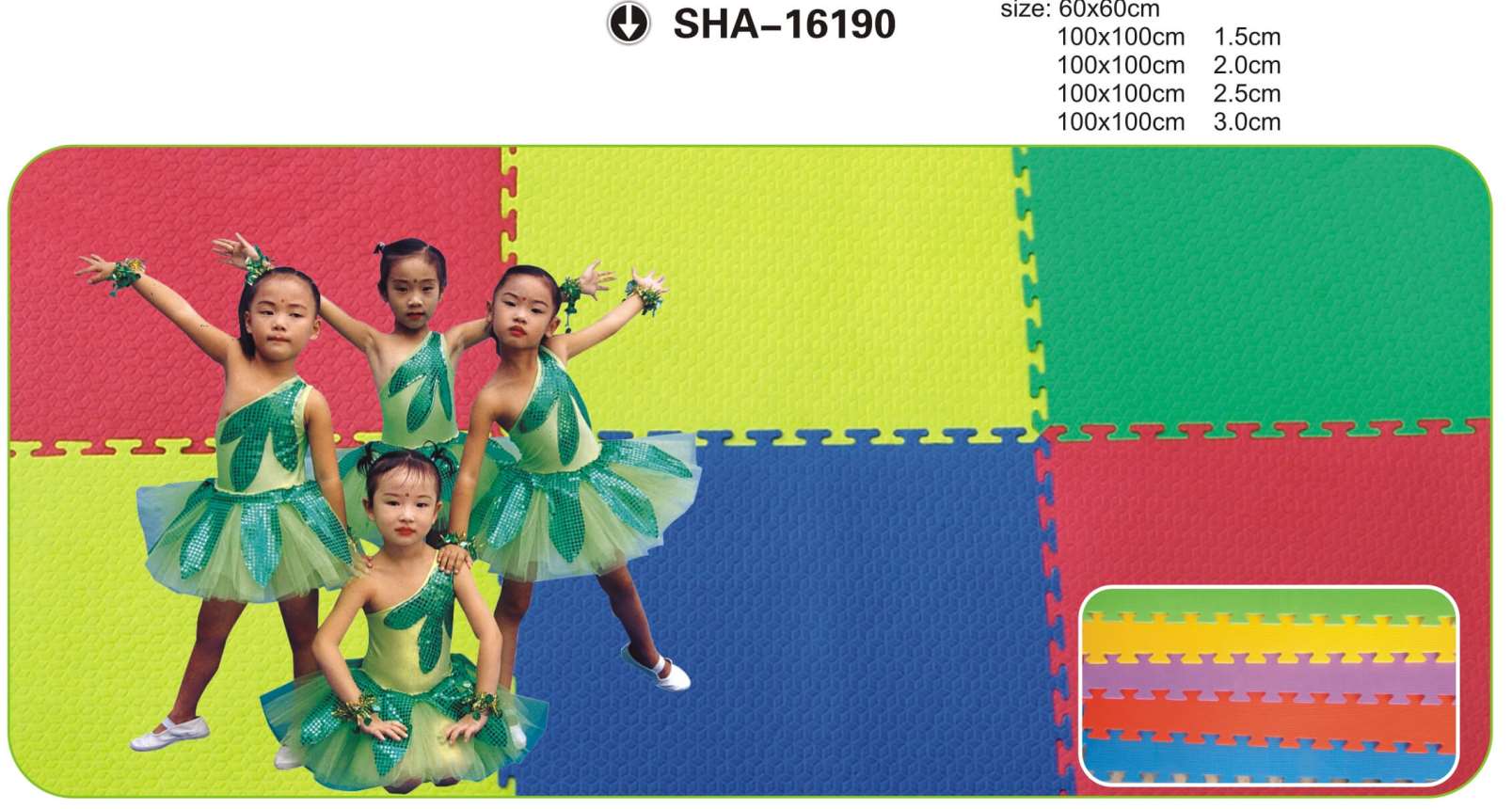 EVA Floor Mats SHA - 16190 - RED - Colorland Toys