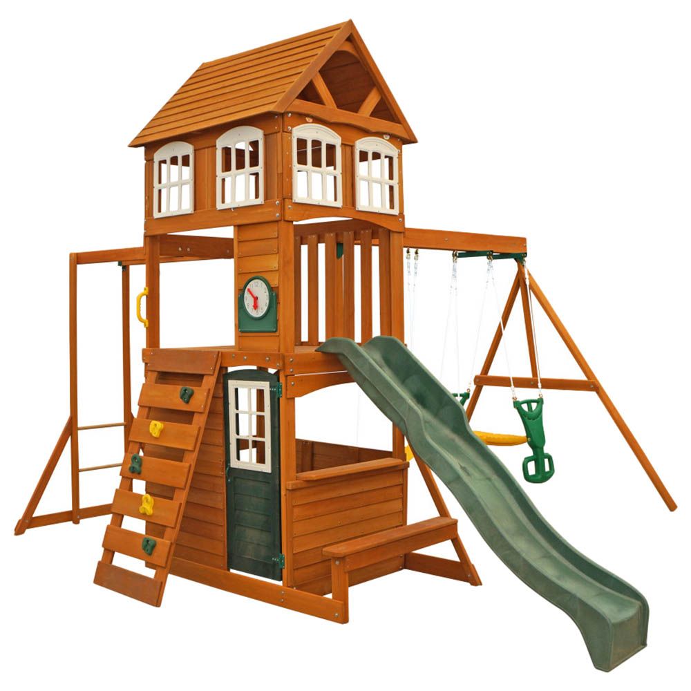 Kidkraft Cranbrook Wooden Swing Set / Playset - Colorland Toys