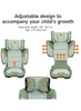 Rober Portable Folding i-Size High back Booster with ISOFIX / Green WD042-B - Colorland Toys