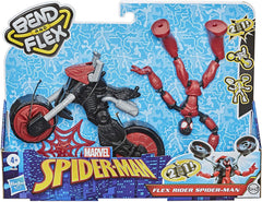 Marvel Bend and Flex Flex Rider Spider-Man and 2-In-1 Motorcycle F0236 - Colorland Toys