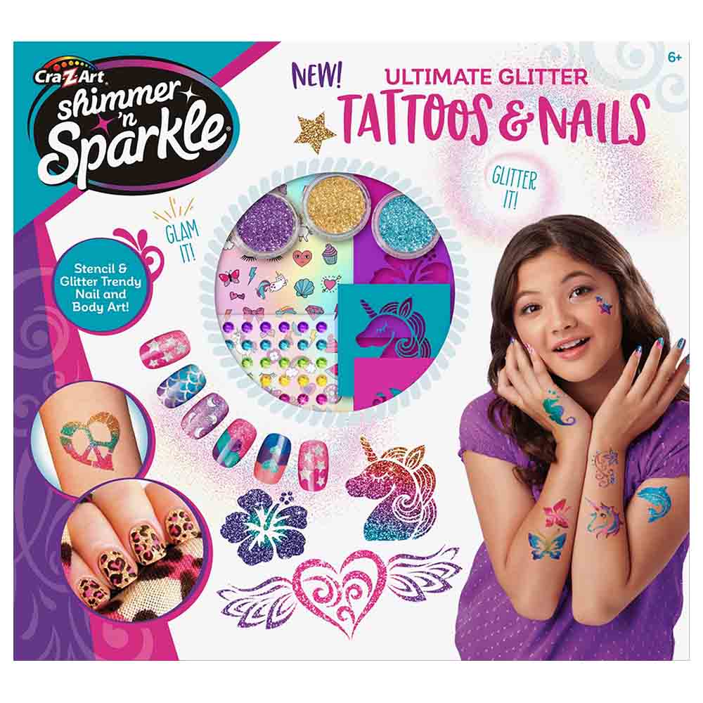 Shimmer N Sparkle Nails & Body Tattoos Set 65502 - Colorland Toys
