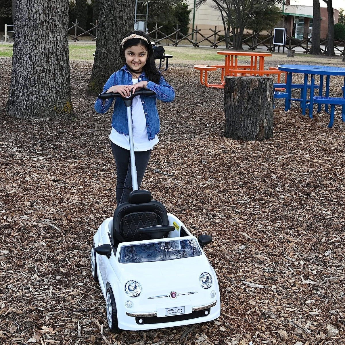 FIAT 500 Pushing Car White 3622 - Colorland Toys