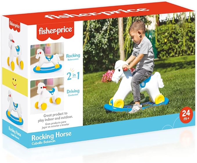 Fisher Price 2 - in - 1 Rocking Horse with Wheels 1809 - Colorland Toys