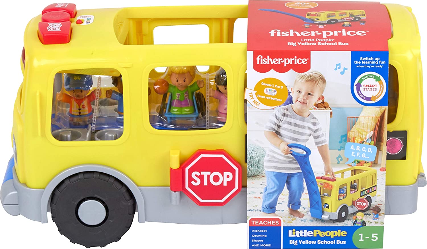 Fisher - Price Little People Big Yellow School Bus GLT75 - Colorland Toys