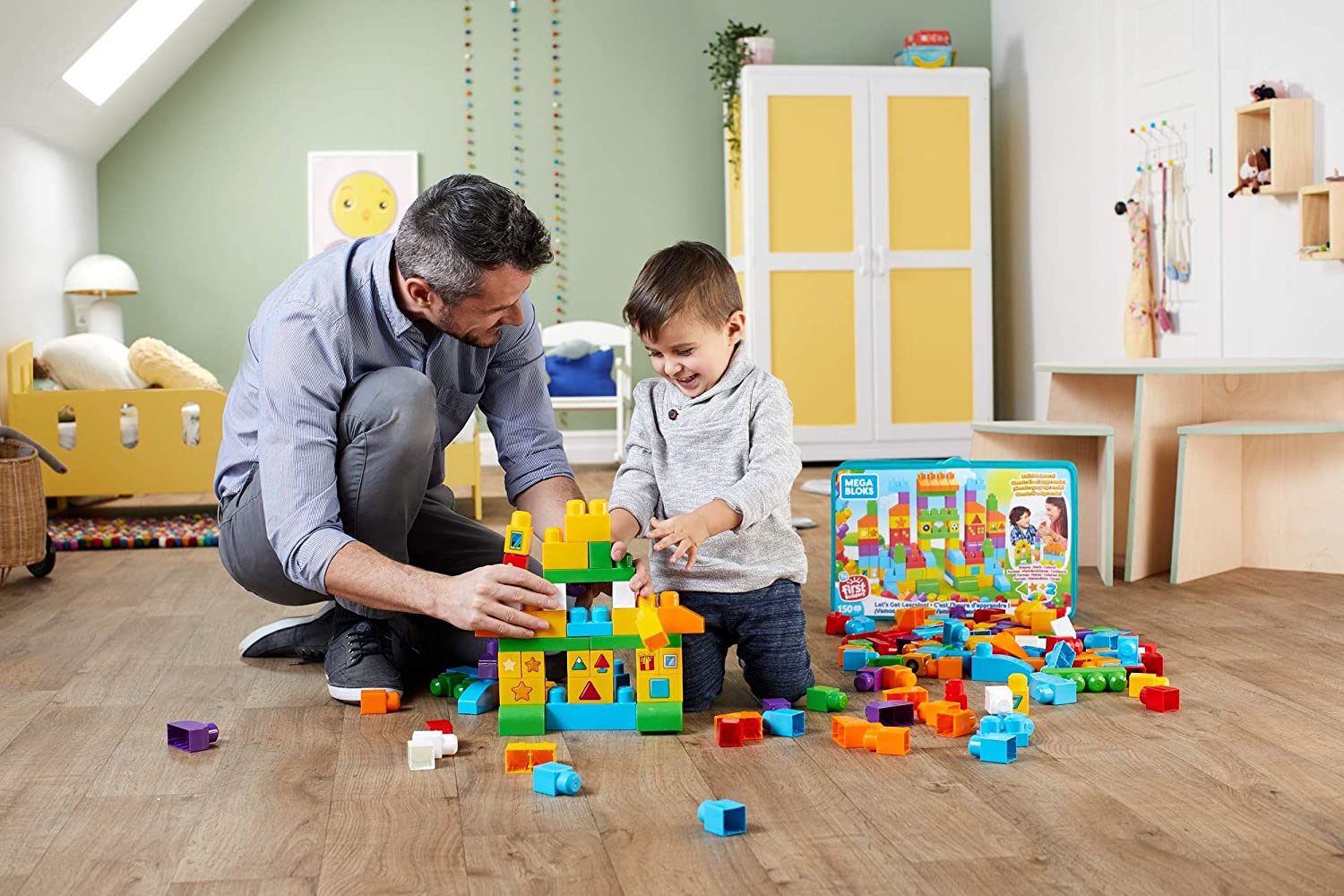 Fisher-Price Mega Bloks Lets Get Learning Bag 150 Pieces FVJ49 - Colorland Toys