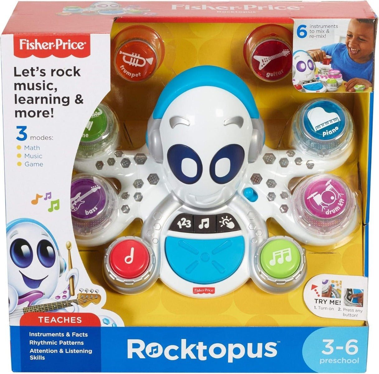 Fisher Price Think and Learn Rocktopus Interactive Baby FWF81 - Colorland Toys