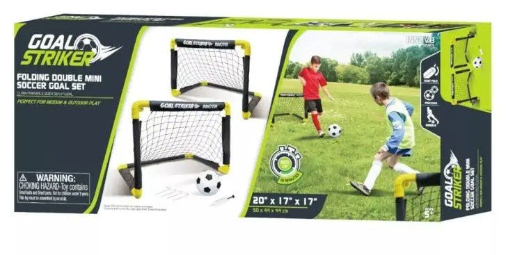 Folding Double Mini Soccer Goal Set 65908 - Colorland Toys