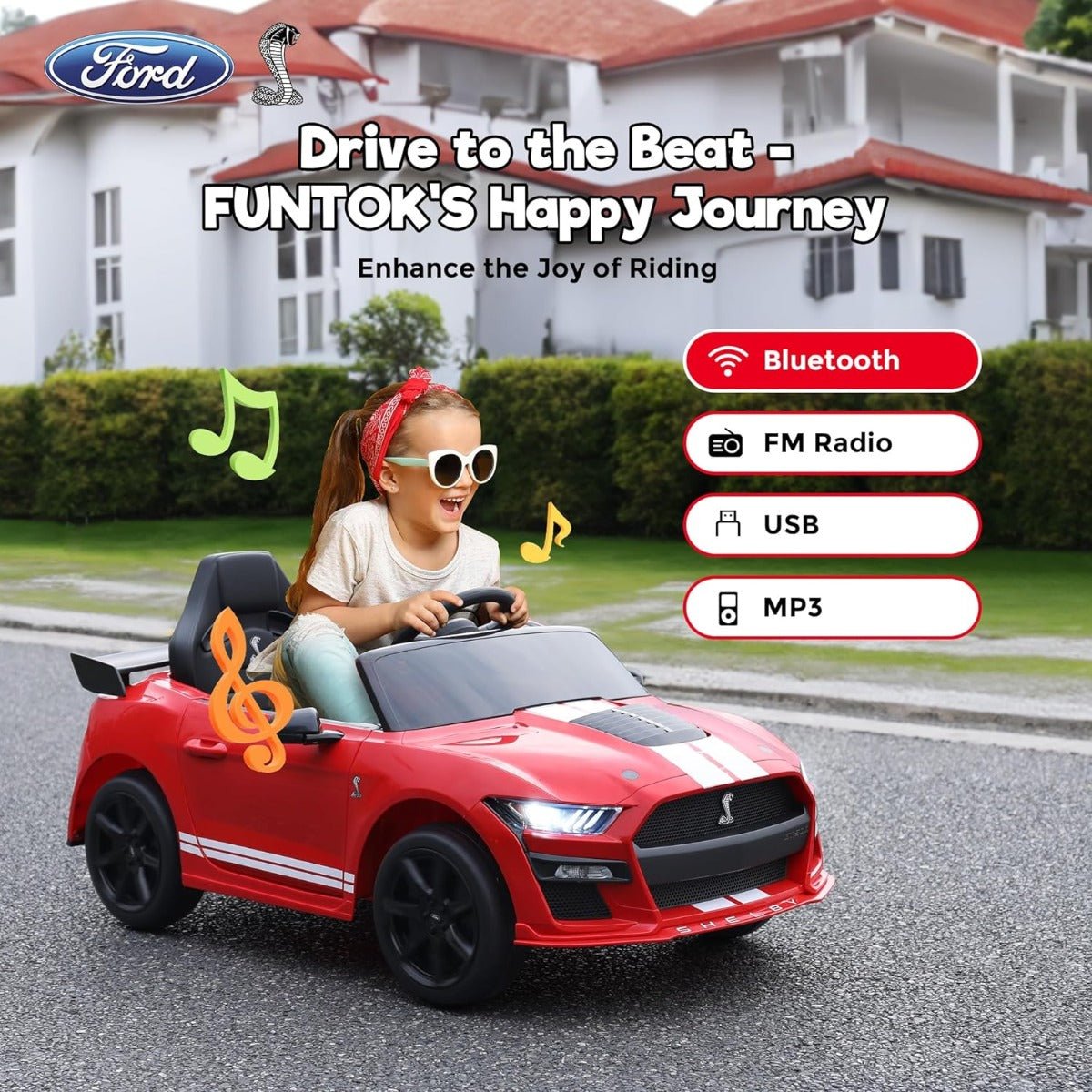 Ford Mustang Shelby 12V7AH Red 9969B - Colorland Toys