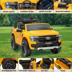 Ford Ranger Electric Ride On 12V Yellow LB - 707L - Colorland Toys