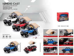 Ford Raptor Pullback Diecast Camping Car 1:24 Scale CZ65 - Colorland Toys