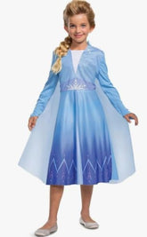Frozen 2 Elsa Travelling Deluxe Costume for Girls, Medium, Blue - Colorland Toys