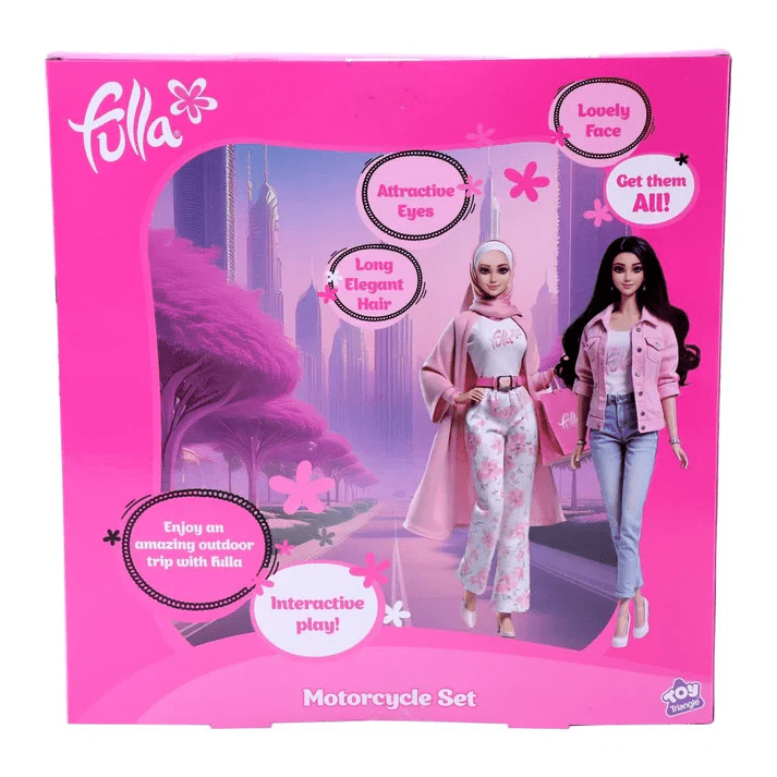 Fulla Doll With Motorcycle Set FUL - 698087 - Colorland Toys
