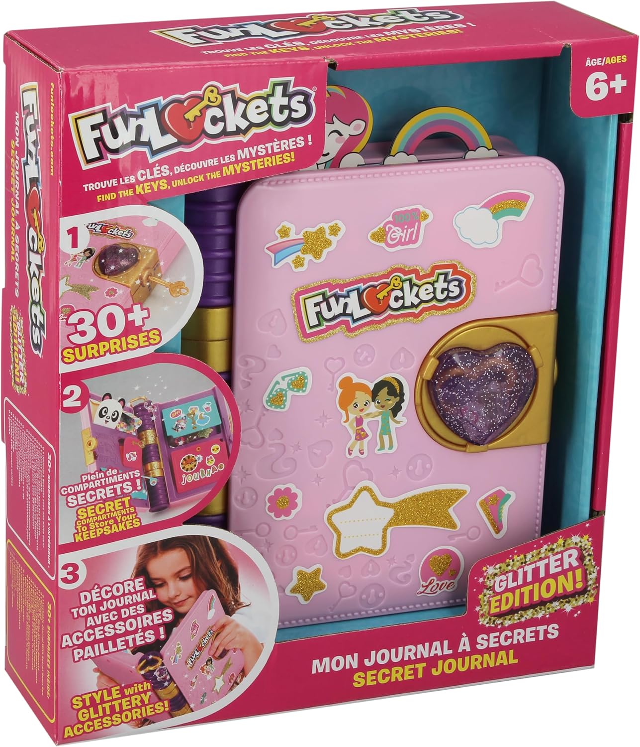 Funlockets Secret Journal Glitter Edition S20223 - Colorland Toys