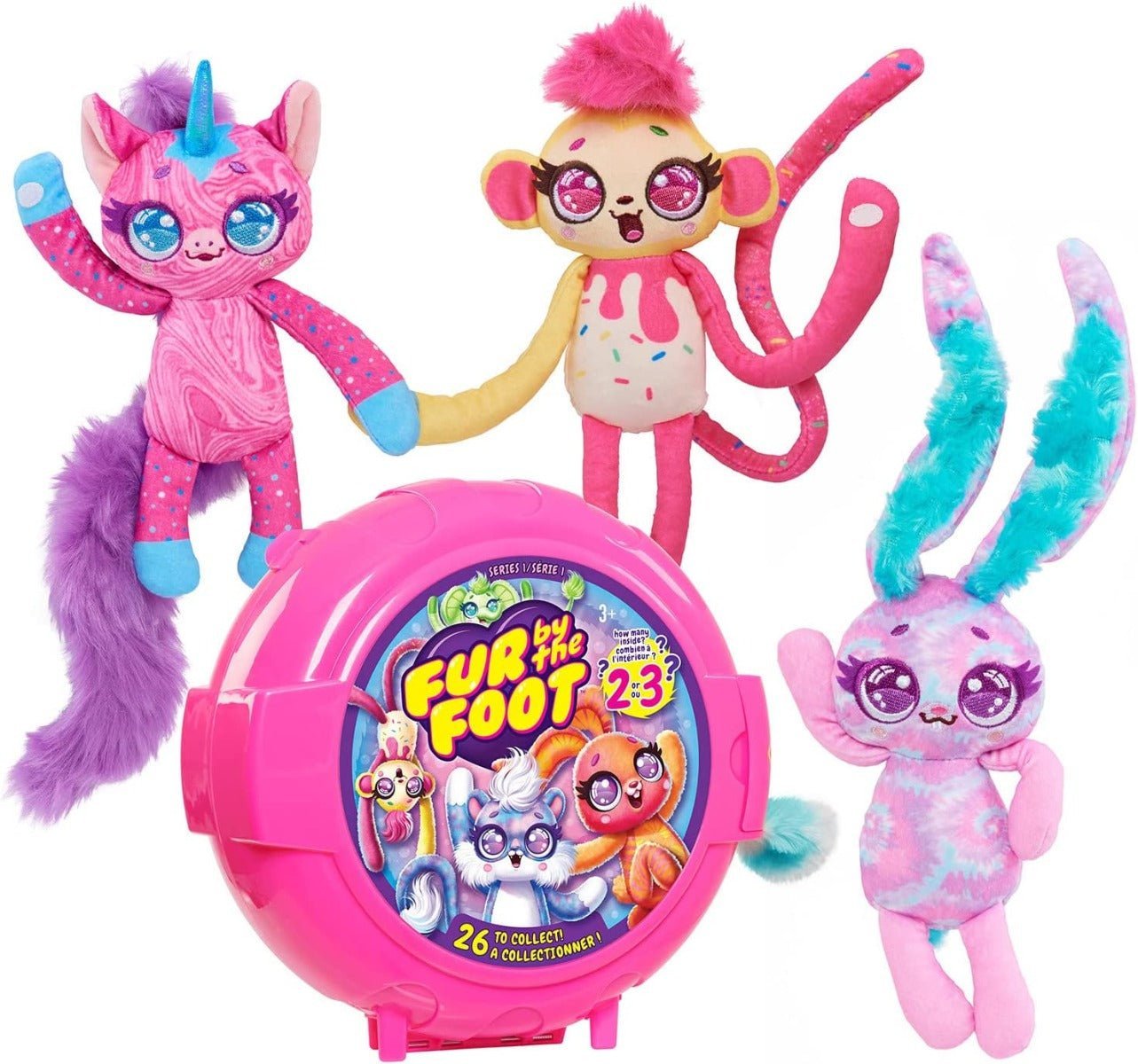 Fur By The Foot Bubblegum Besties Plush Stuffed Animals 58710 - Colorland Toys