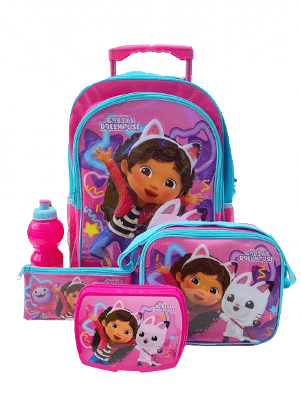Gabby’s Dollhouse - 5 in 1 Value Pack - Trolley Bag 16 inch - Colorland Toys