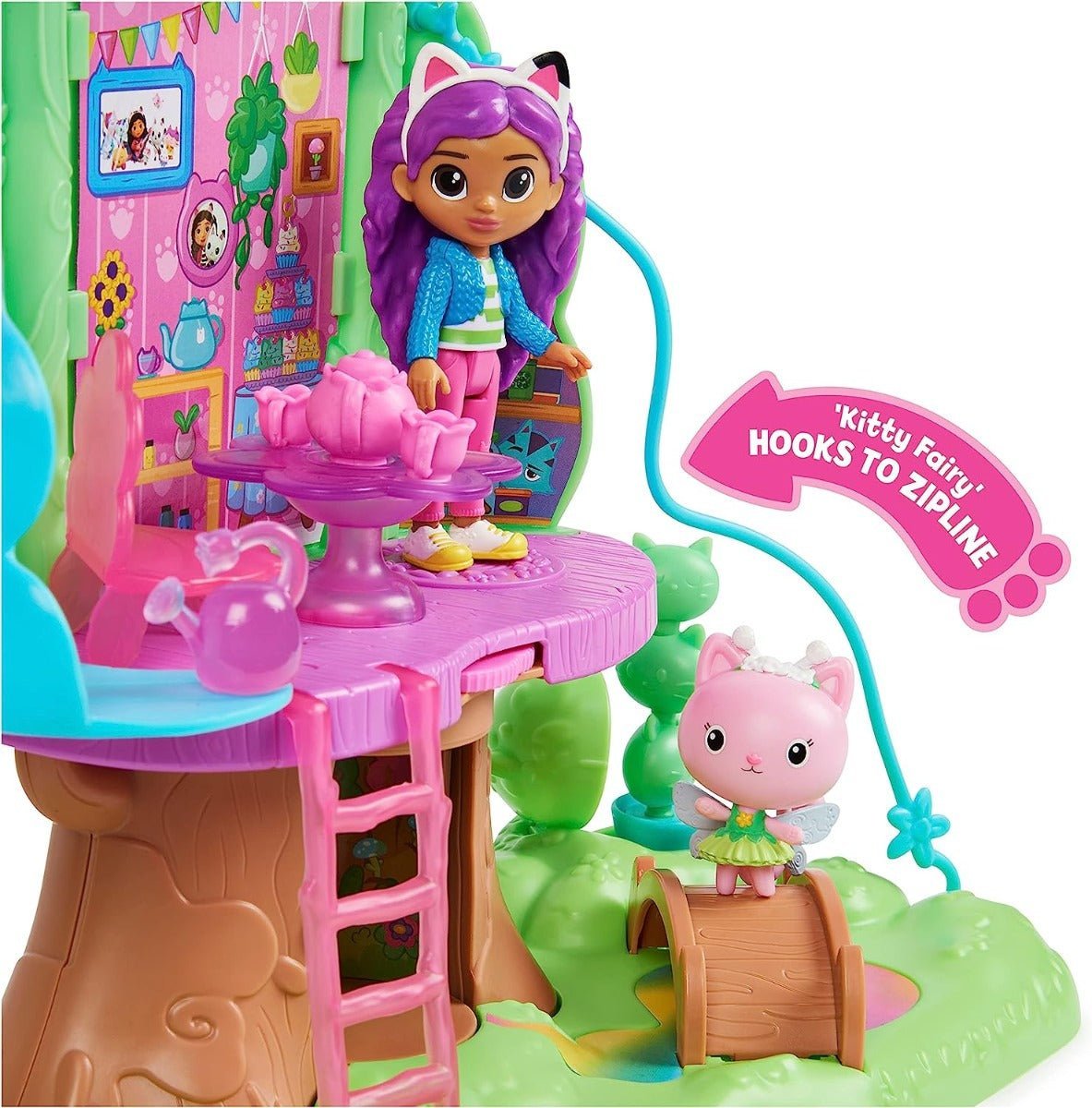 Gabby's Dollhouse Gabby's Kitty Fairy Garden Teahouse 6061583 - Colorland Toys