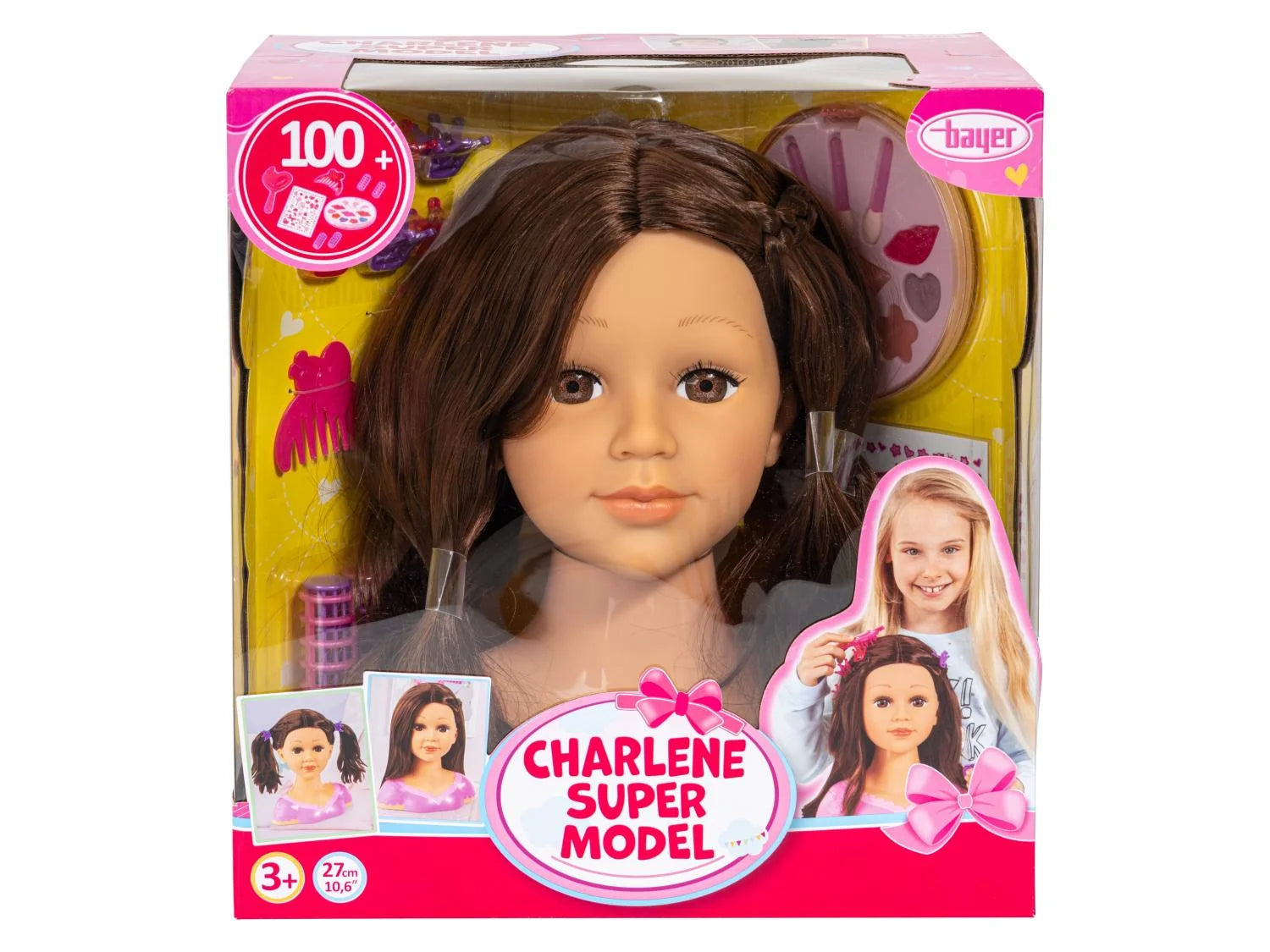 Bayer Top Model Styling Head Brown Hair And Eyes 90088AK - Colorland Toys