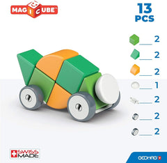 Geomag Magicube 4 Shapes Wheels 13pcs 00202 - Colorland Toys
