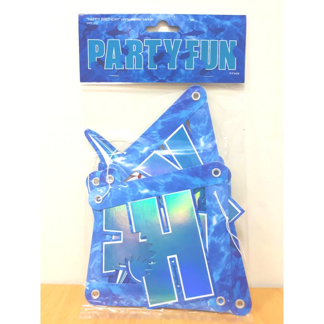 Shark Birthday Banner - Colorland Toys