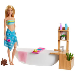 Barbie Fizzy Bath Blonde Doll And Playset GJN32 - Colorland Toys