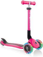 Globber Junior Foldable Lights Scooter Neon Pink 437 - 110 - Colorland Toys