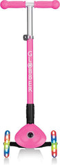 Globber Primo Foldable Fantasy Lights - Neon Pink/Flowers 434 - 110 - Colorland Toys