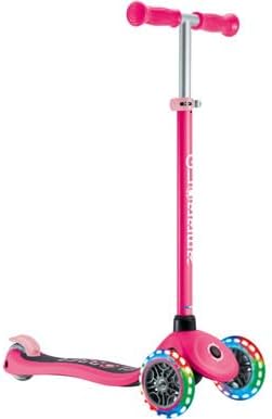Globber Primo V2 Scooter With Lights And Griptape - Fuchsia/Pink