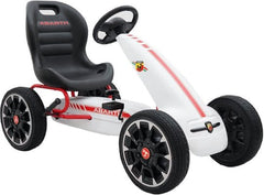Go Cart Abarth Pedal Car White LB - 9388A/PB9388A - Colorland Toys