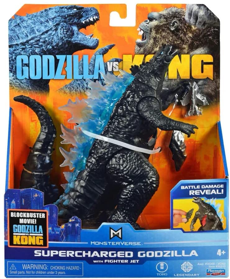 Godzilla vs Kong Monsterverse Supercharged Godzilla with Fighter Jet 6inch 35310/35350 - Colorland Toys