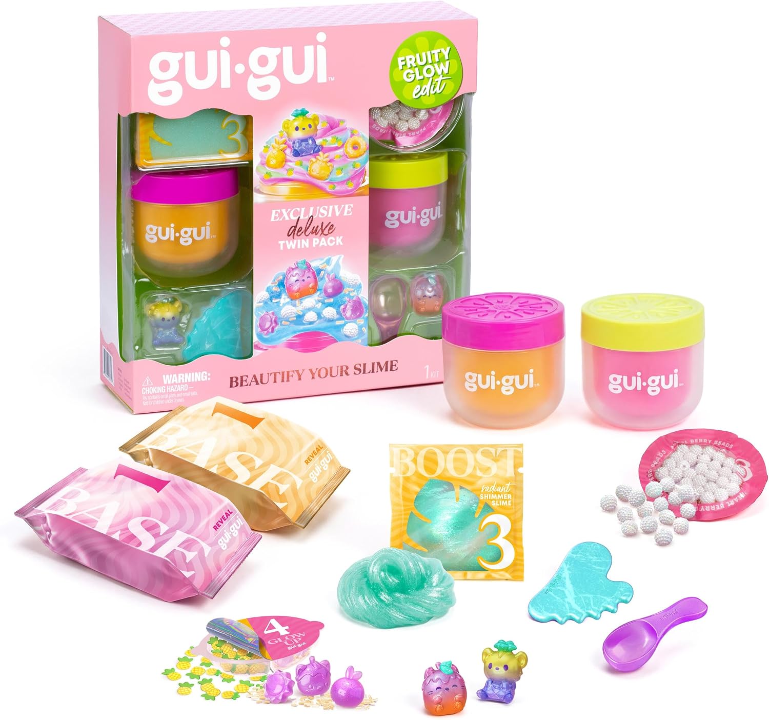 Gui Gui Slime Fruity Glow Deluxe Twin Pack Pack 90761 - Colorland Toys