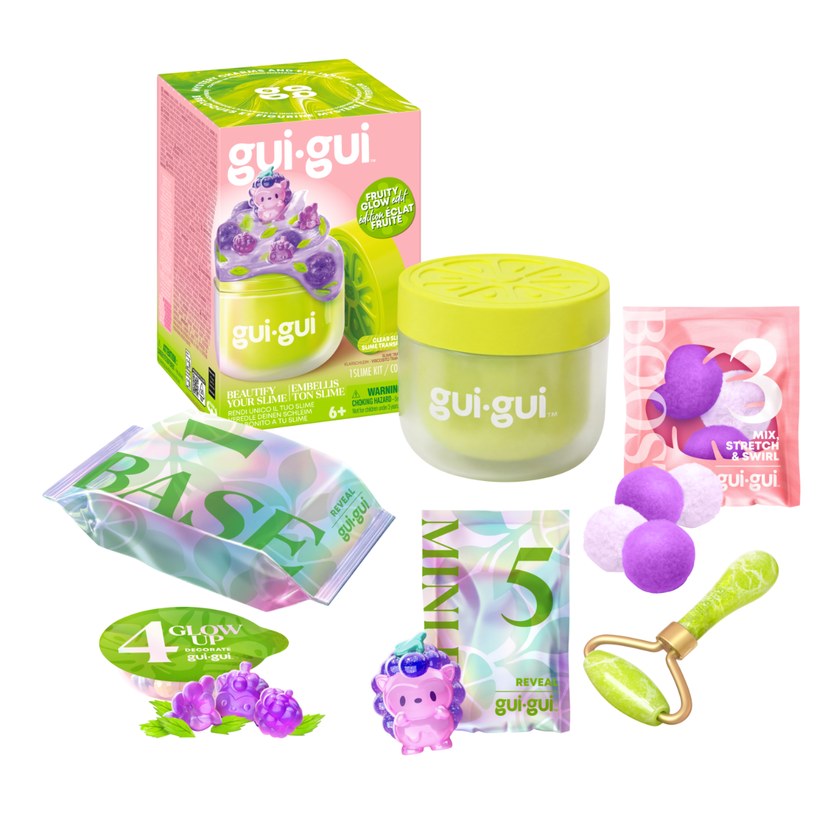 Gui Gui Slime Fruity Glow Single Pack Assorted 90767/90440 - Random Selection - Colorland Toys