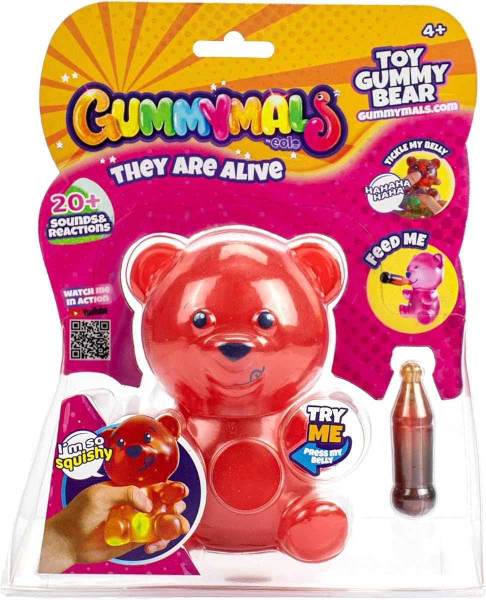 Gummymals Rubbery Squeezable Gummy Bear Shape Red - Colorland Toys