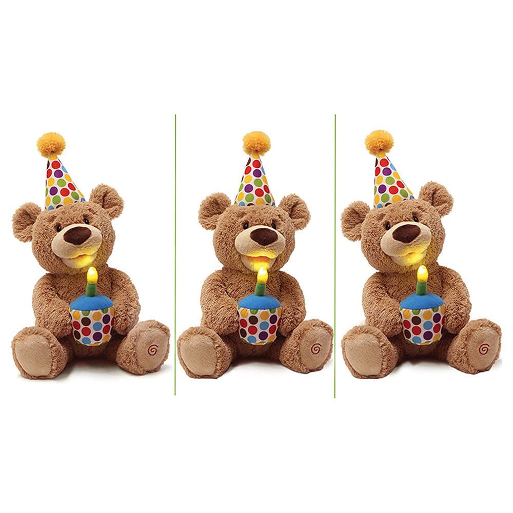 GUND Happy Birthday Teddy Animated Plush 17in 6055576 - Colorland Toys