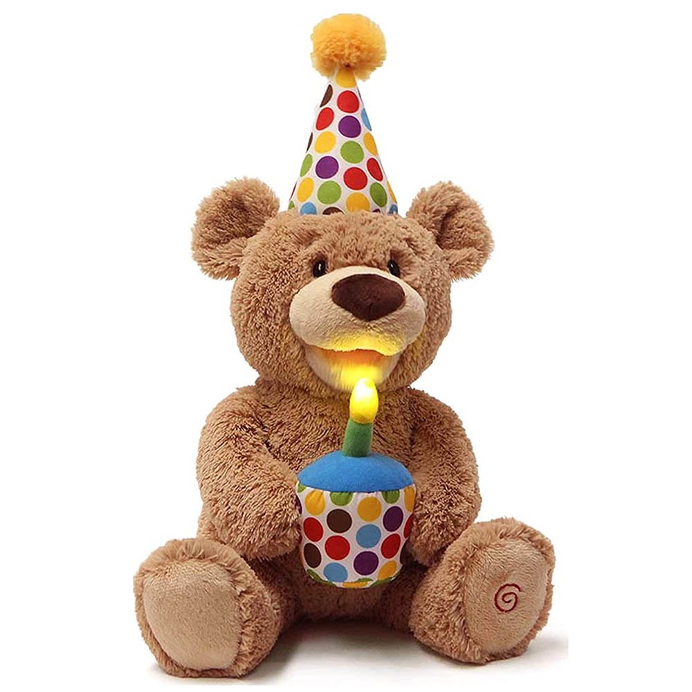 GUND Happy Birthday Teddy Animated Plush 17in 6055576 - Colorland Toys