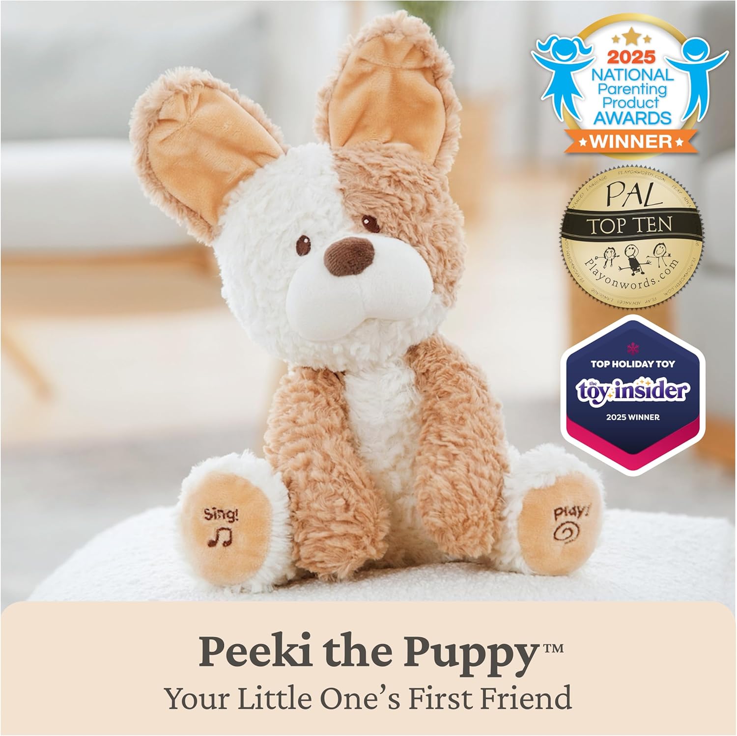 Gund Peeki The Puppy Animated 6072443 - Colorland Toys
