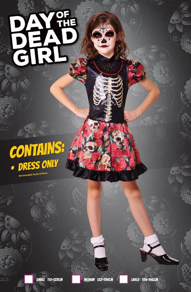 Halloween Day of the Dead Girl Costume Large CC475