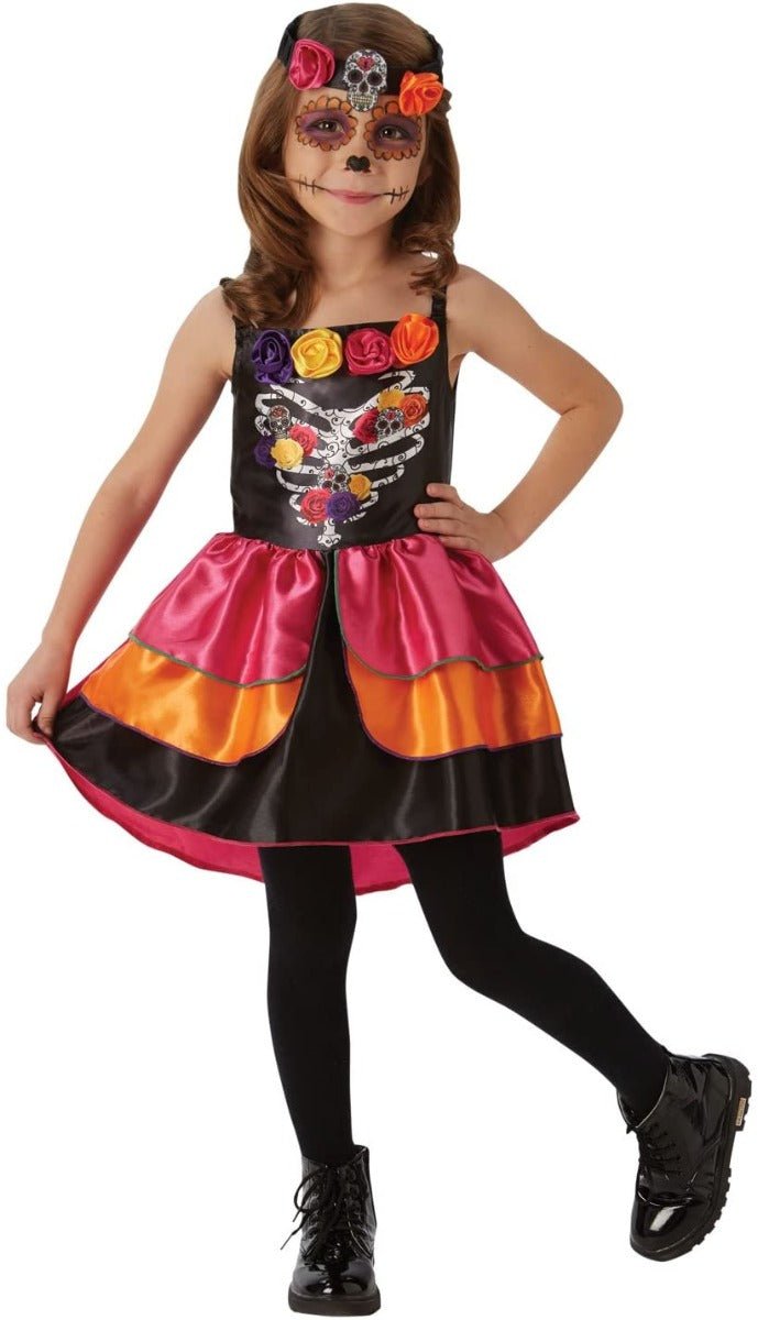 Halloween Sugar Skull Costume Girl Medium 630708 - Colorland Toys