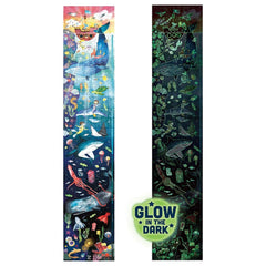 Hape 200pc Glow - in - the - Dark Ocean Life Puzzle (150 x 300cm) - Colorland Toys