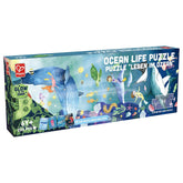 Hape 200pc Glow - in - the - Dark Ocean Life Puzzle (150 x 300cm) - Colorland Toys
