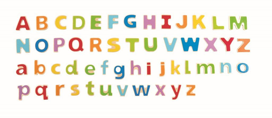 Hape ABC Wooden Magnetic Letters w/ Cloth Bag 52pcs