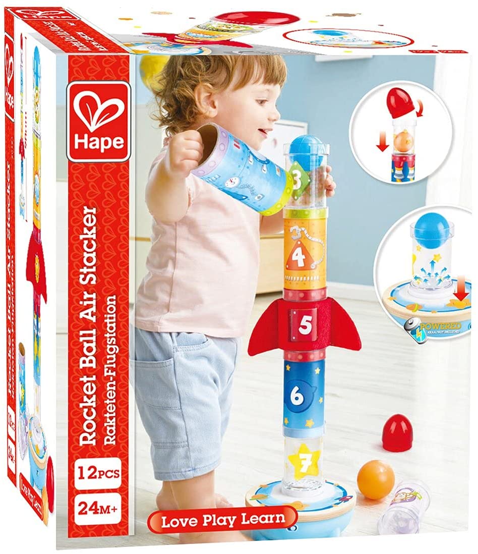 Hape Air - Powered Rocket Ball Air Stacker - Colorland Toys