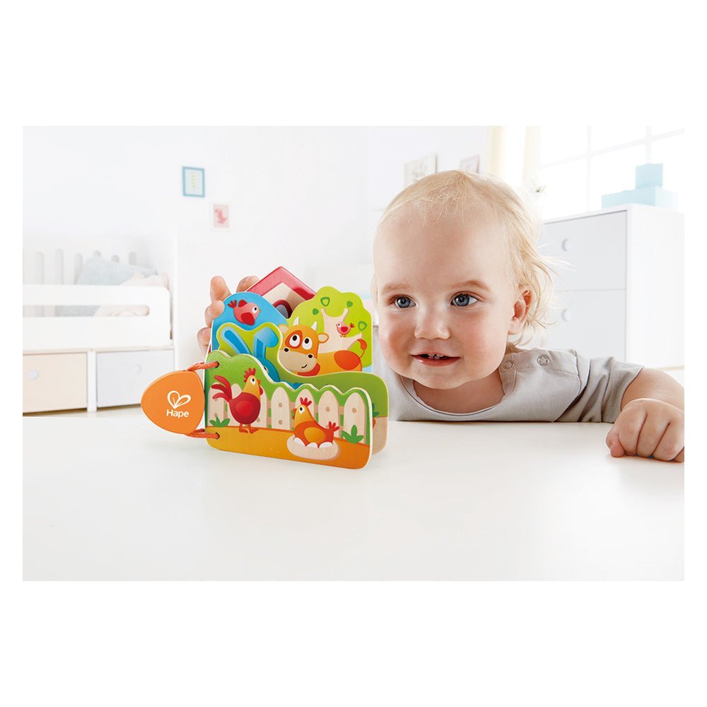 Hape Baby's Farm - Themed Educational Wooden Book - Colorland Toys