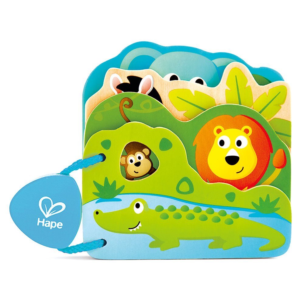 Hape Baby's Wild Animal - Themed Educational Wooden Book - Colorland Toys