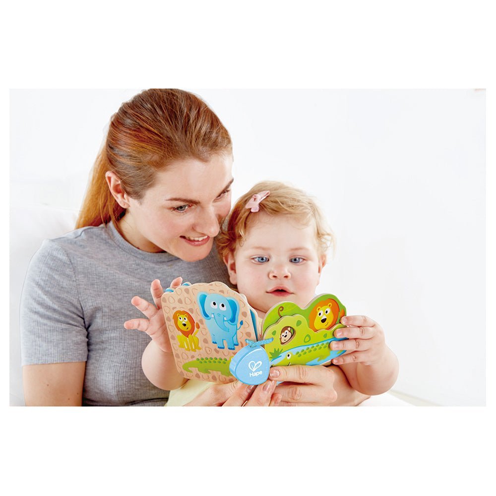 Hape Baby's Wild Animal - Themed Educational Wooden Book - Colorland Toys