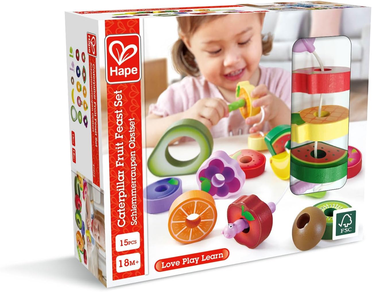 Hape Caterpillar Fruit Feast Set E1072 - Colorland Toys