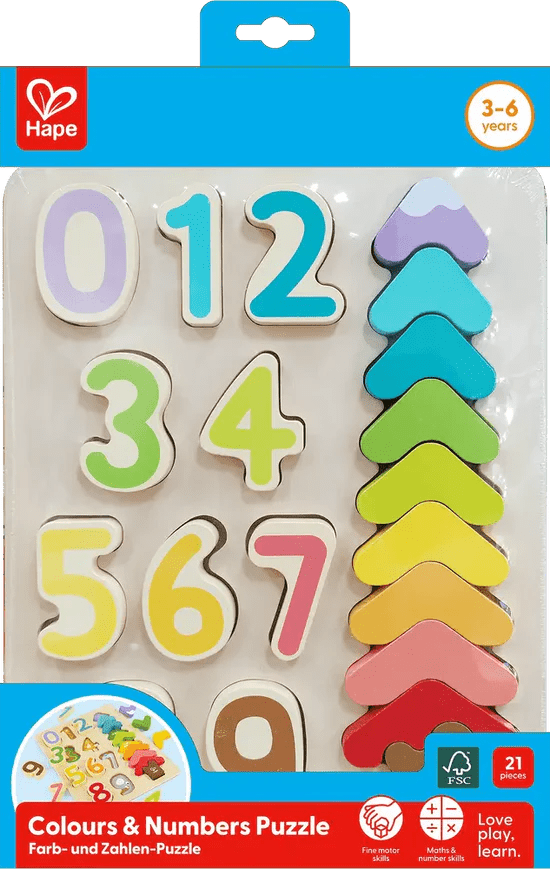 Hape Colours & Numbers Puzzle E1657 - Colorland Toys