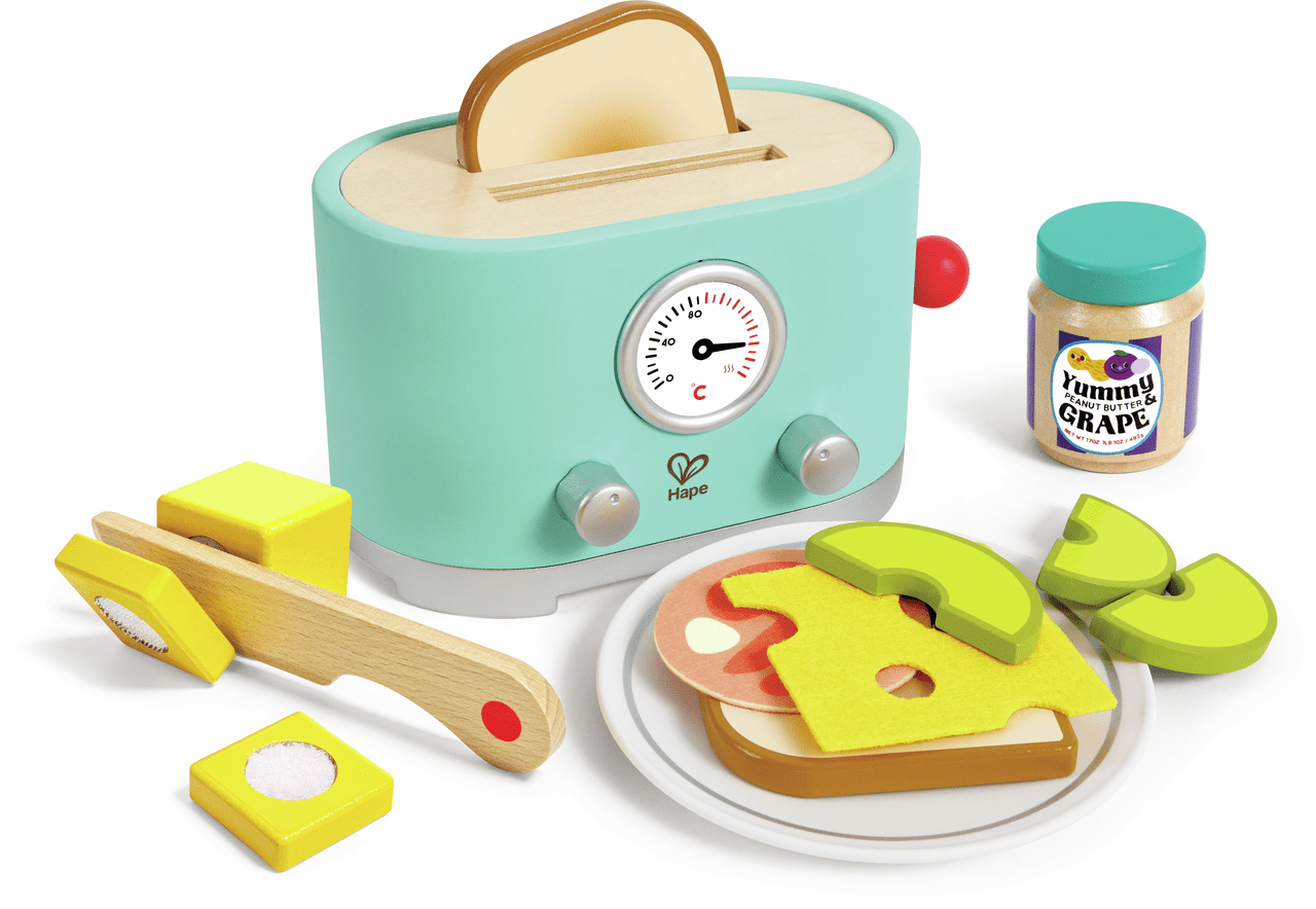 Hape Ding & Pop-up Toaster Playset for Kids - Colorland Toys
